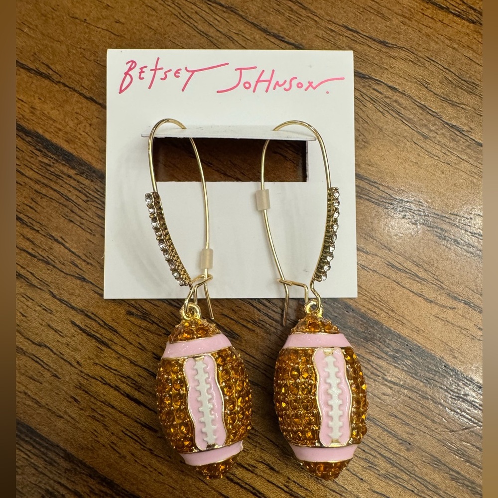Betsey Johnson Football Earrings ๐ - Picture 1 of 8